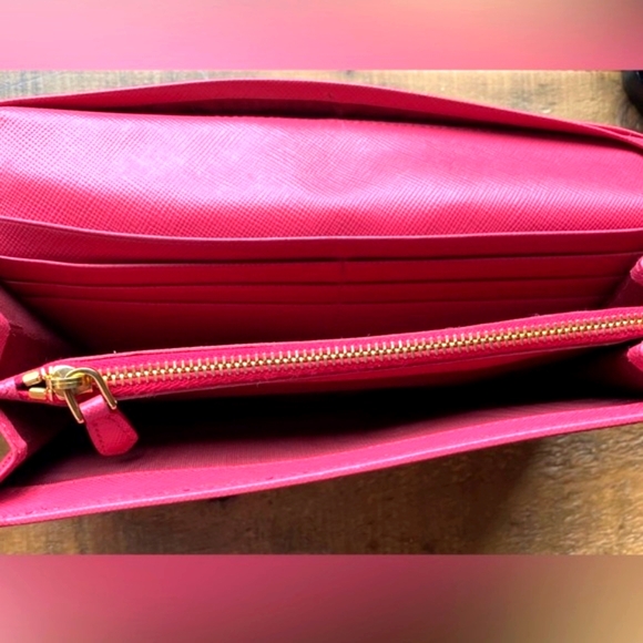 Pink Prada Wallet with Double Snap - Picture 11 of 13